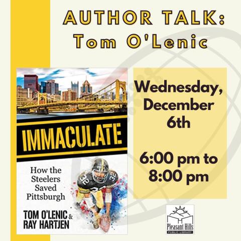 Author Talk with Tom O'Lenic Immaculate