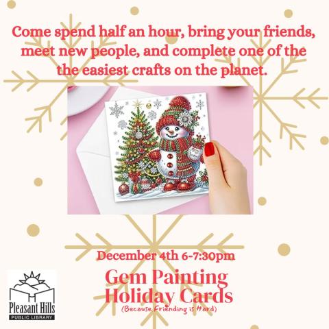 Gem Painting Holiday Cards