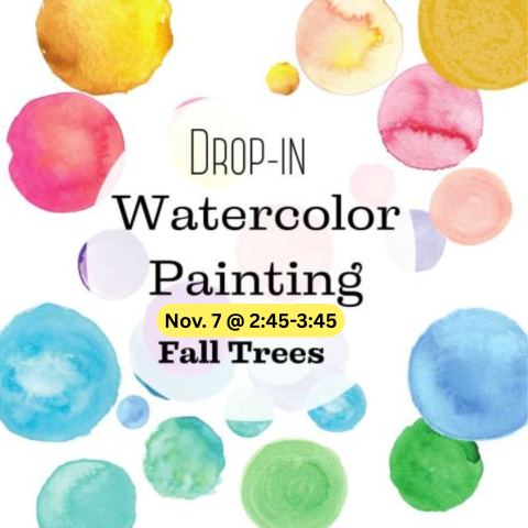 watercolor painting fall trees 2:45-3:45