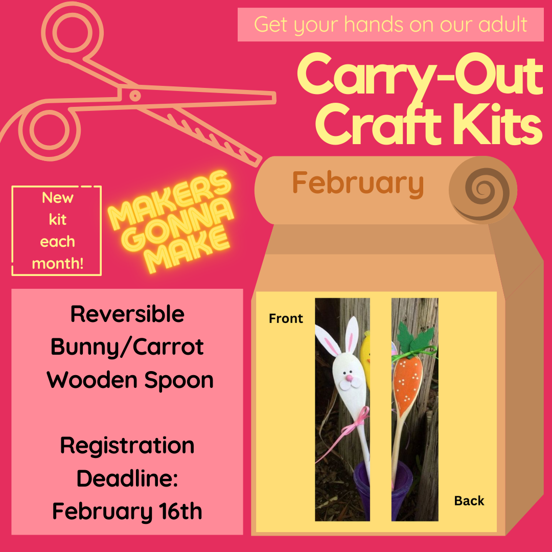 Adult Carry-Out Craft Kit February Wooden Spoon/Carrot