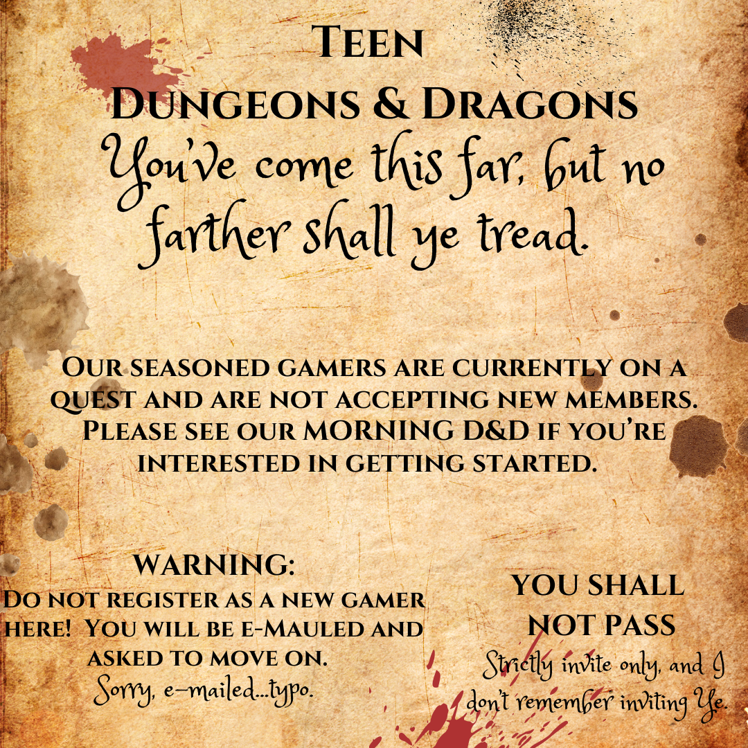 Steve's Group Dungeons & Dragons