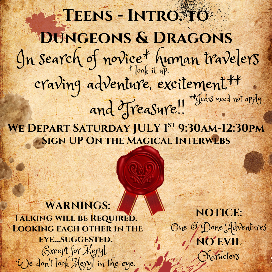 Intro to Dungeons and Dragons